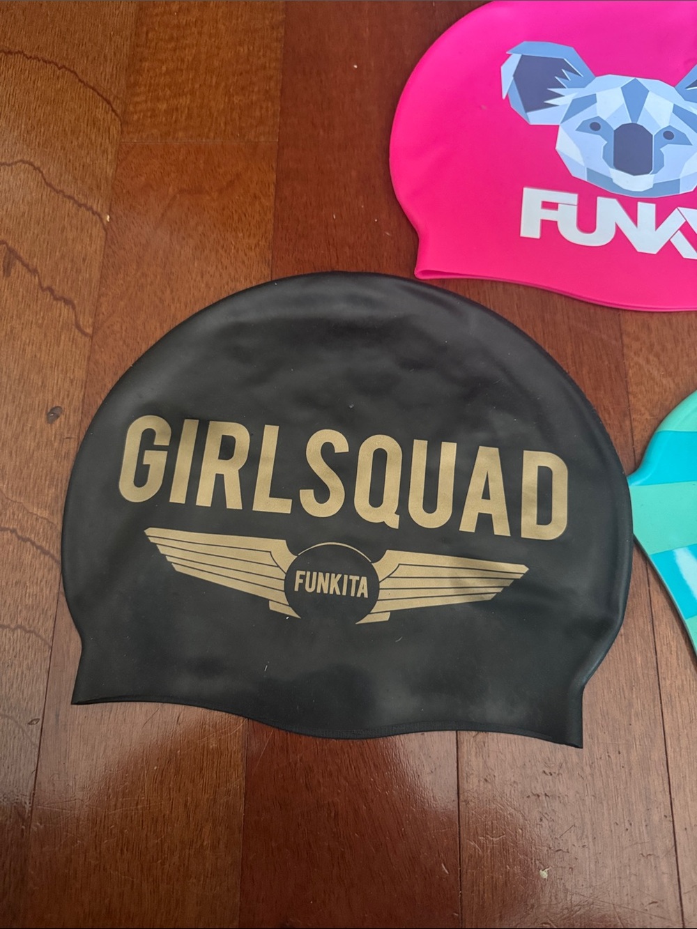 Funkita Swim Caps - Pink, Black, Teal - Picture 2 of 2